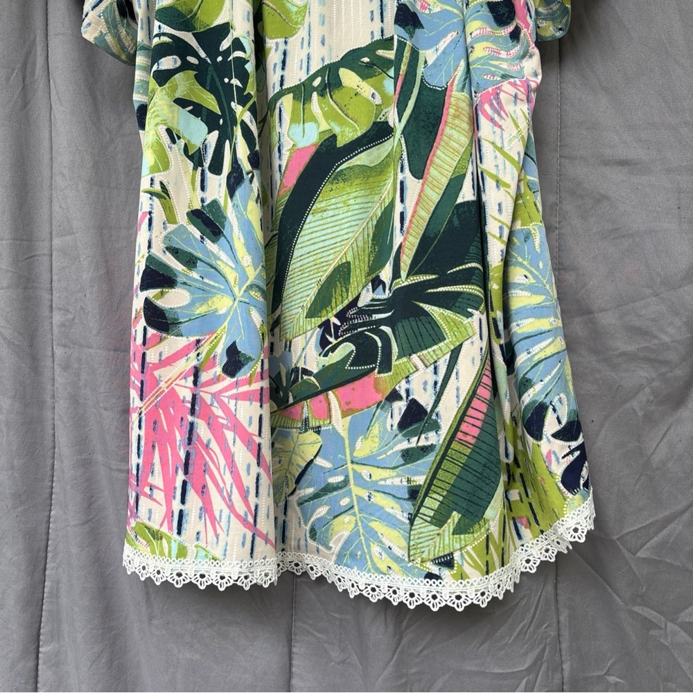 Green and Pink Ruffled Tunic - Picture 10 of 10